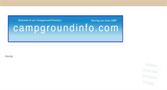 Desktop Screenshot of campgroundinfo.com