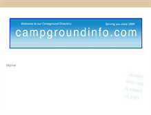 Tablet Screenshot of campgroundinfo.com